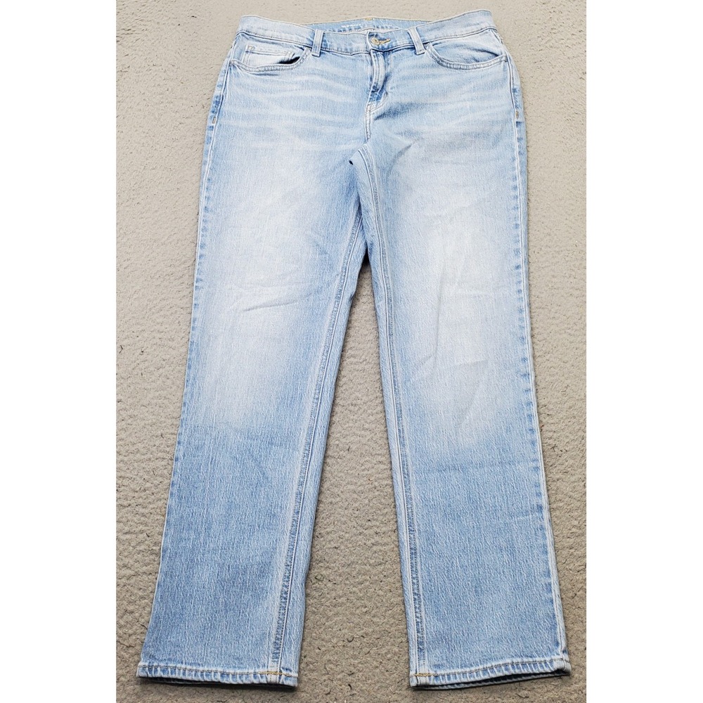 Old Navy Wow Boyfriend Jeans Womens 8S Blue Denim Light Wash Mid Rise Whiskered